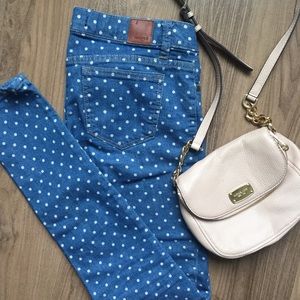 Francesca Harper polka dot skinny jeans